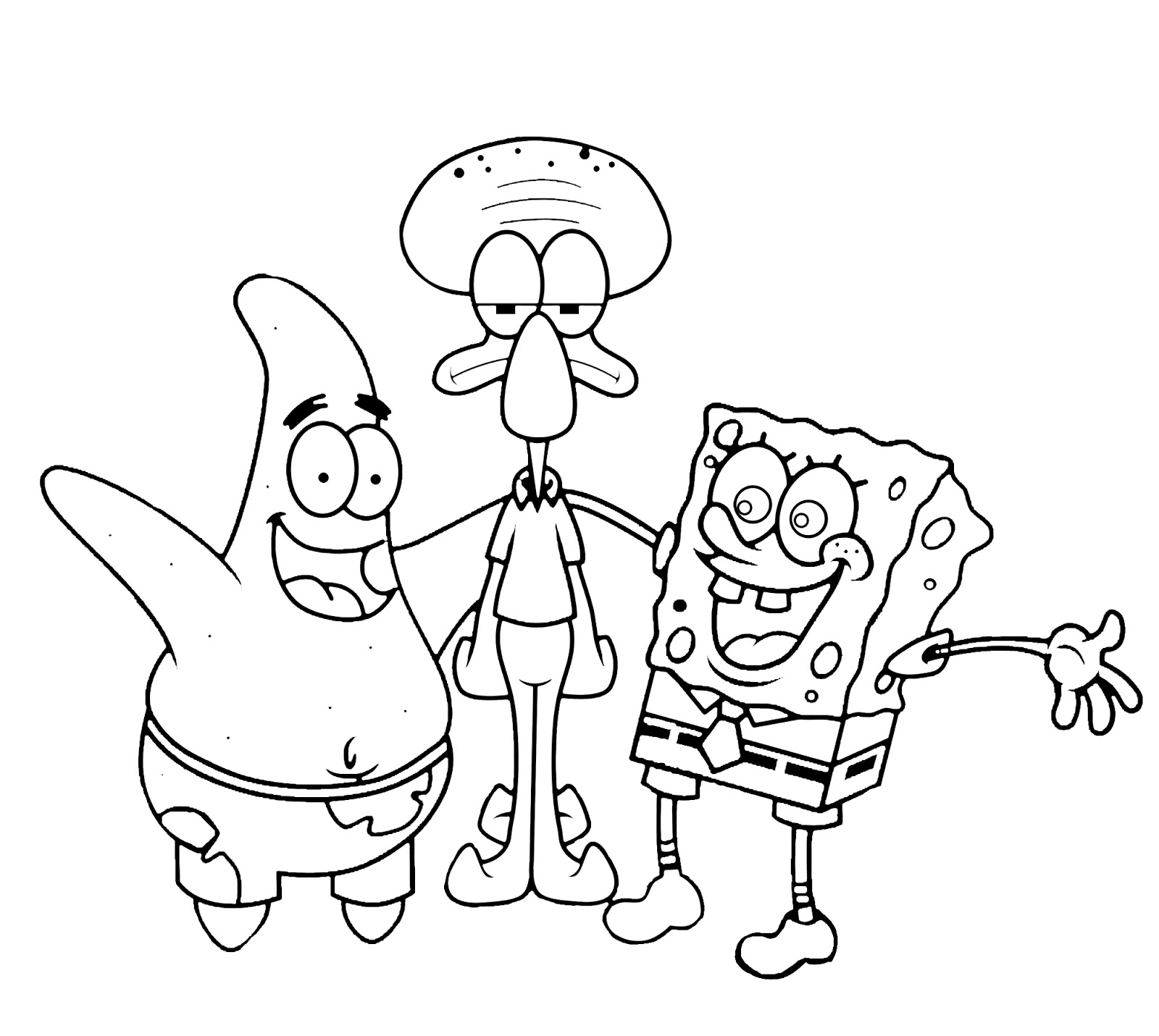 Spongebob And Friends Coloring Pages Sketch Coloring Page